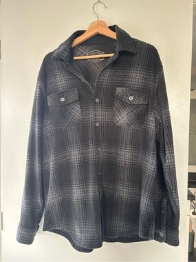 Freedom Foundry Fleece Plaid Button-Up Shacket
